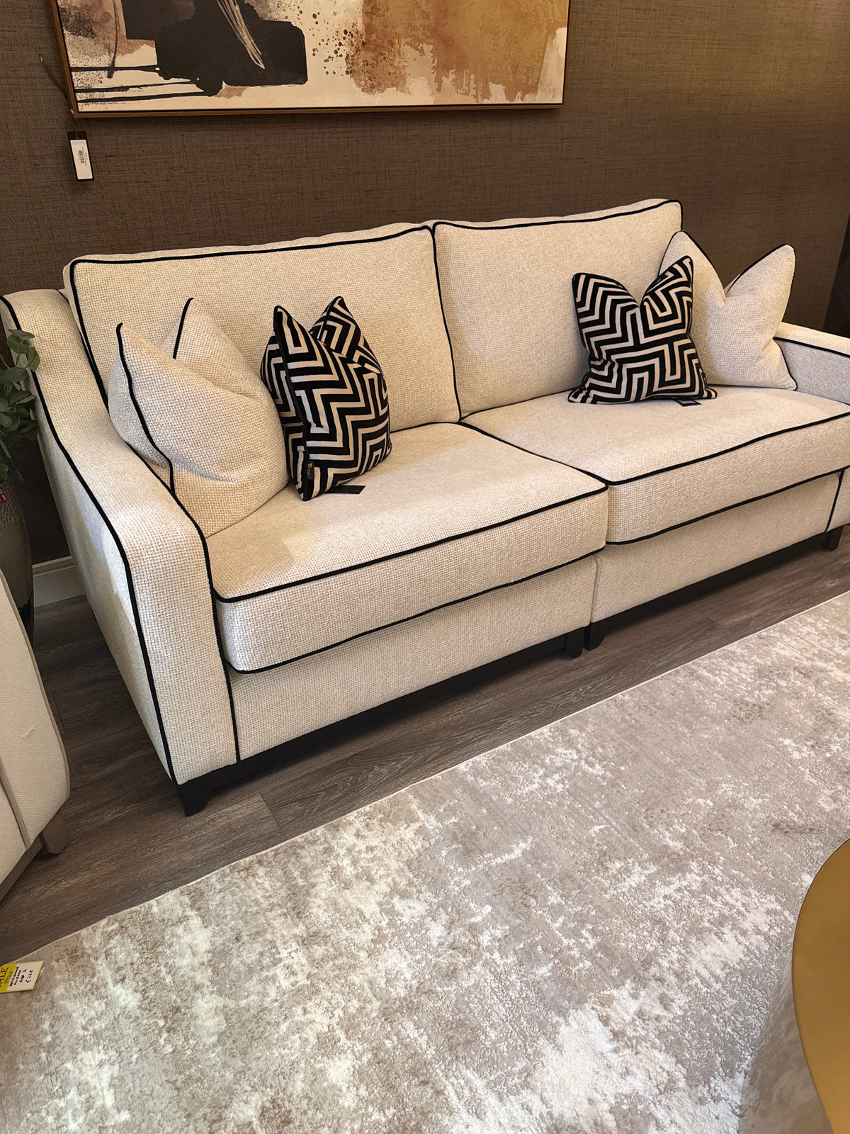 Granada Bespoke Sofa Large 3 seater sofas reduced 2 available ex showroom sold by Meridian