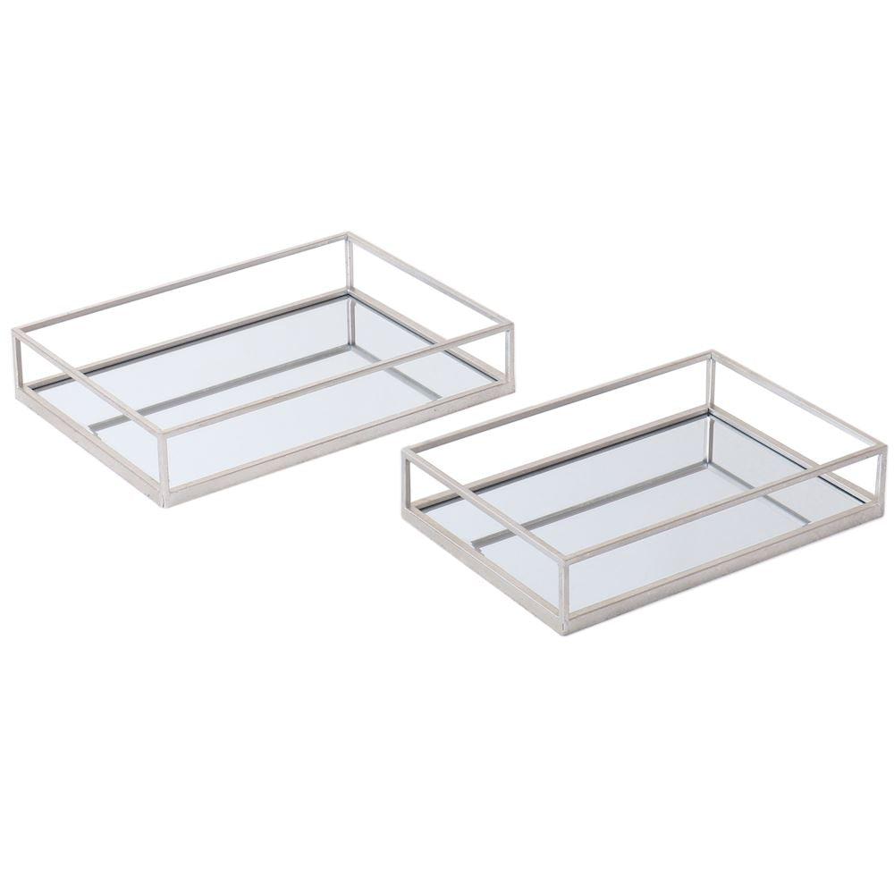 mirrored set of trays  rectangle reduced
