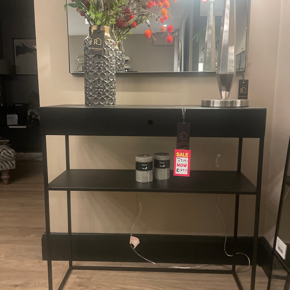 Zena Black small Slim Console Table last one