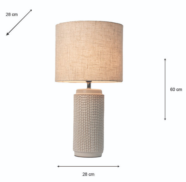 Holly Table Lamp cream 60cm by Tara