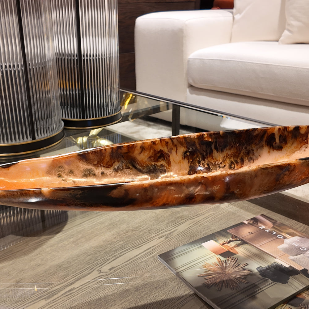 Bowl Mood Long Orange swirl by Eichholtz