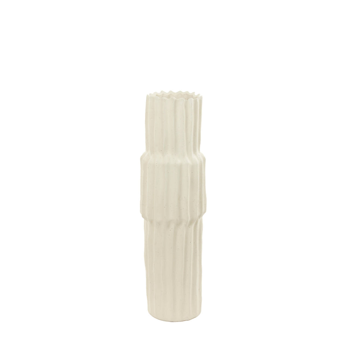 Vase deco Ø17x58 cm LONGA ceramics cream by Light and living