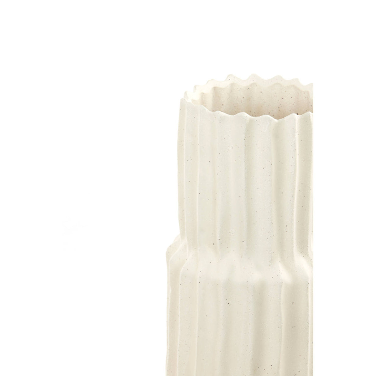 Vase deco Ø17x58 cm LONGA ceramics cream by Light and living
