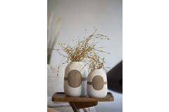 Vase deco &nbsp;DANAI ceramics matt cream-brown