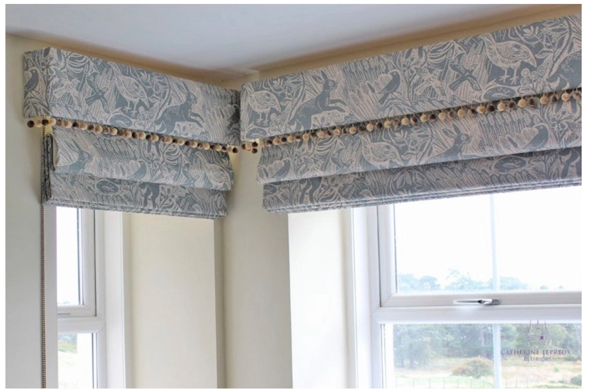 Roman blinds custom designed for you by Renaissance Design Studio