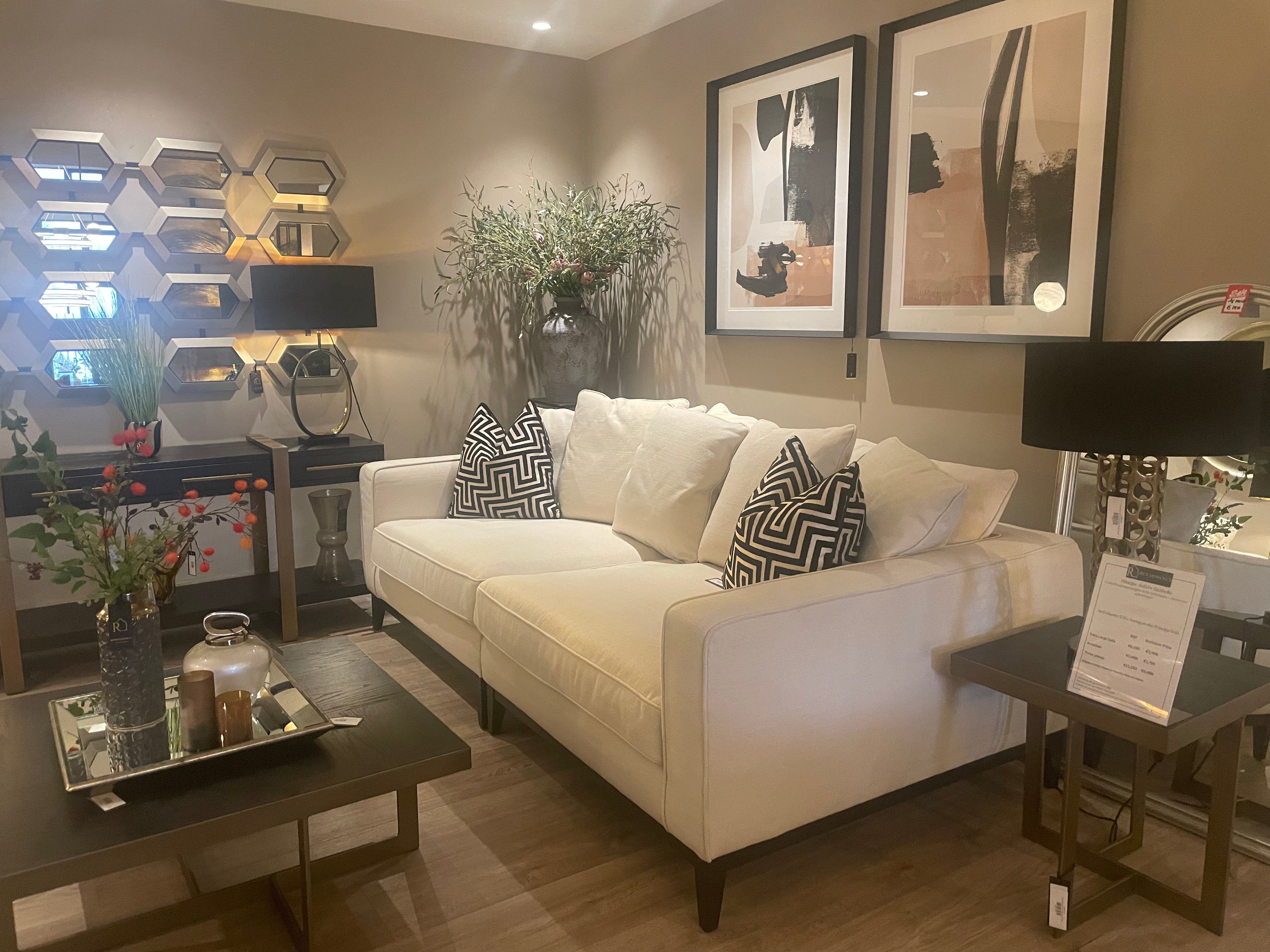 Príncipe  Designer sofa  with 2  armchair with wooden plinth   by Eichholtz  Save up to 37.5% ex display clearance