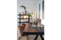 Ellie Dining chair in brown black velvet