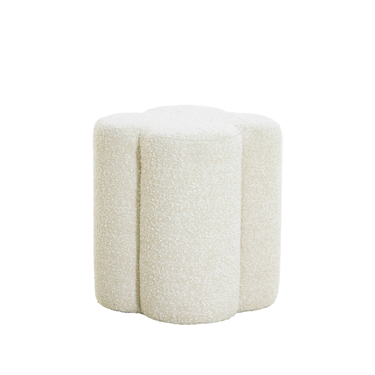 Pouf 38x38x45 cm NALANI bouclé cream by Light and living
