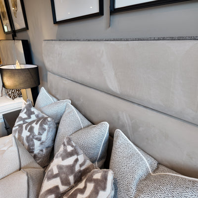 Beau mini me with diagonal lines custom made complete bed