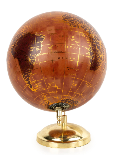 8" Globe - Terracotta and Golds