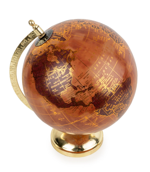 8" Globe - Terracotta and Golds-globe-Renaissance Design Studio