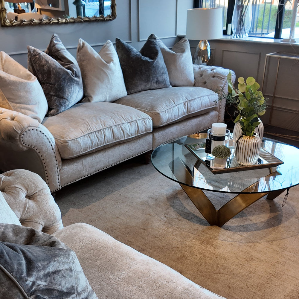 Westbridge Keaton sofa XL plus Loveseat Suite in Jersey flannel.. Available from stock and big reduction