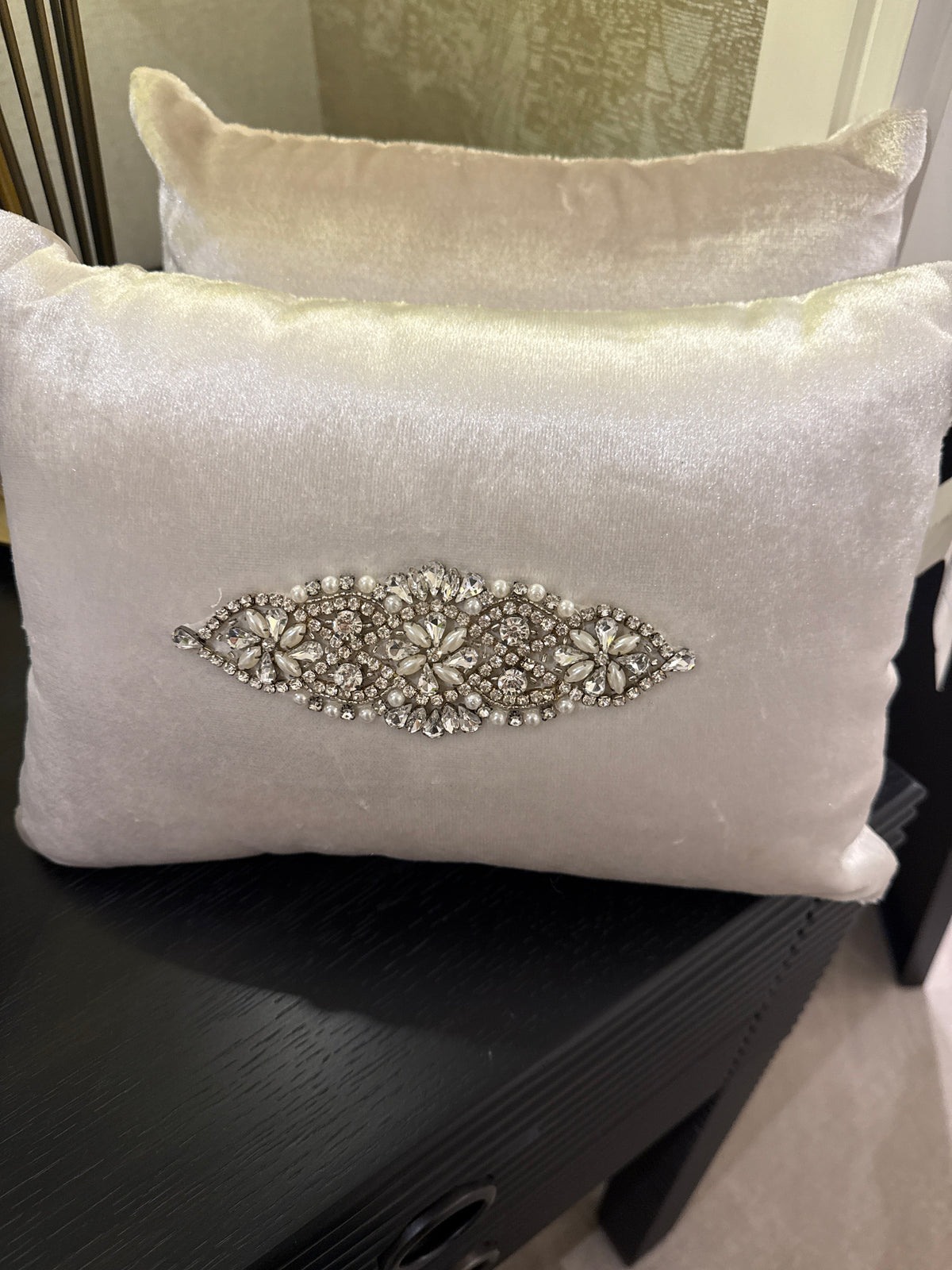 Kylie Palermo cute cushion in oyster reduced by Renaissance Design Studio