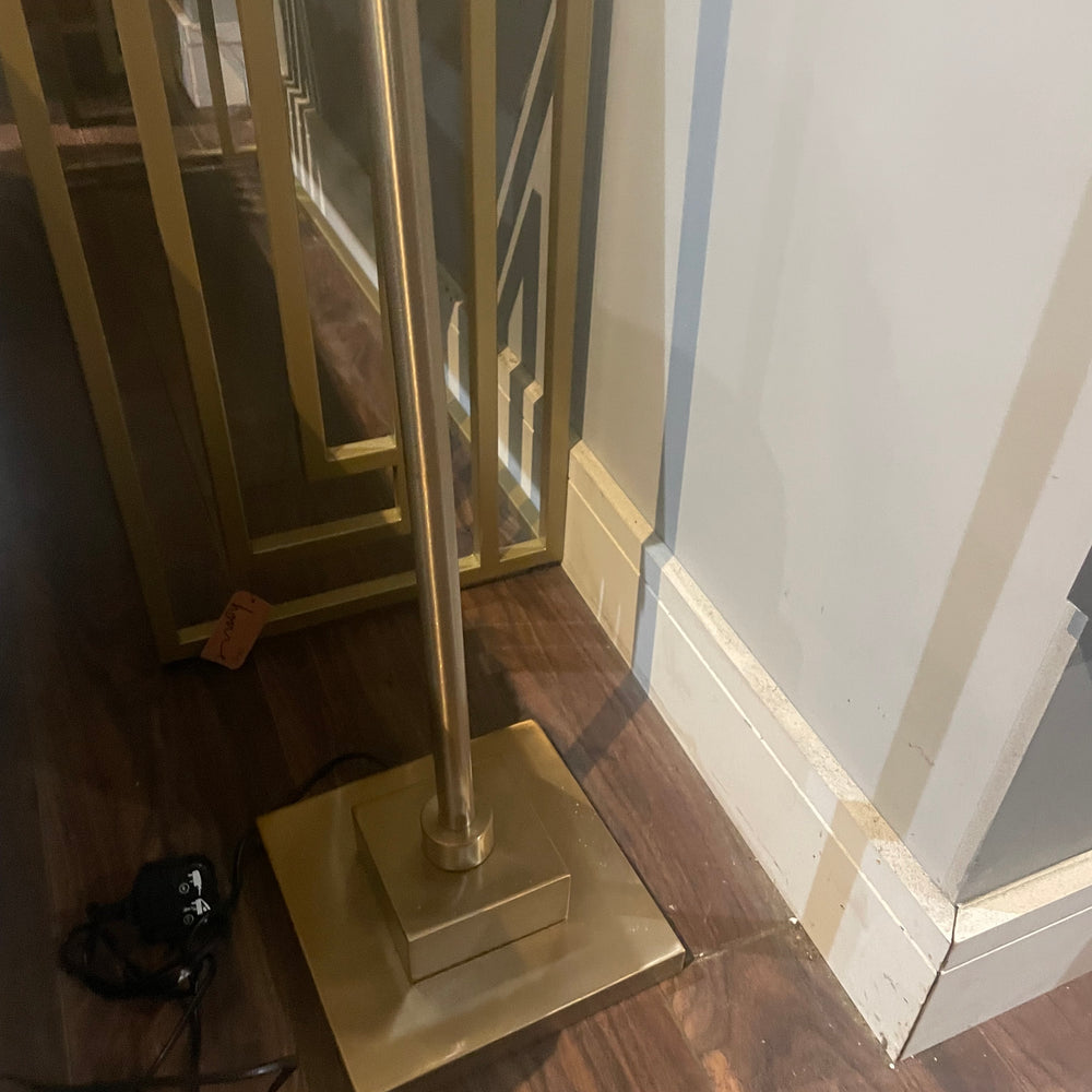 Mindy Champagne  Metal floor lamp half price sale special.