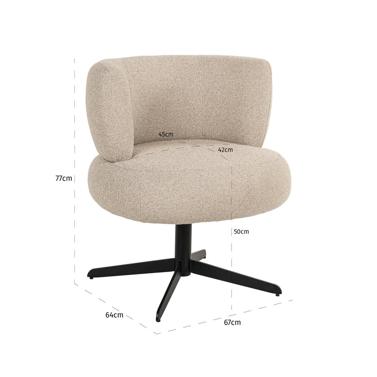 Alexis swivel chair in Biscotti save 10% by Richmond