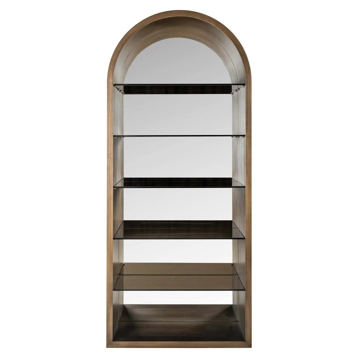 Arched display cabinet Bowie brushed gold