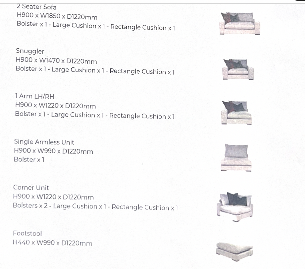 Canada Custom made Sofa Collection
