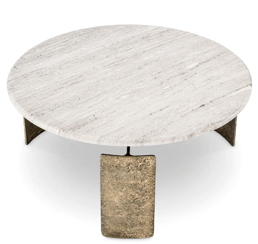 Coffee Table Bodega brass w marble top by Eichholtz