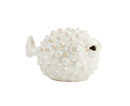 ceramic cream Fish ornament