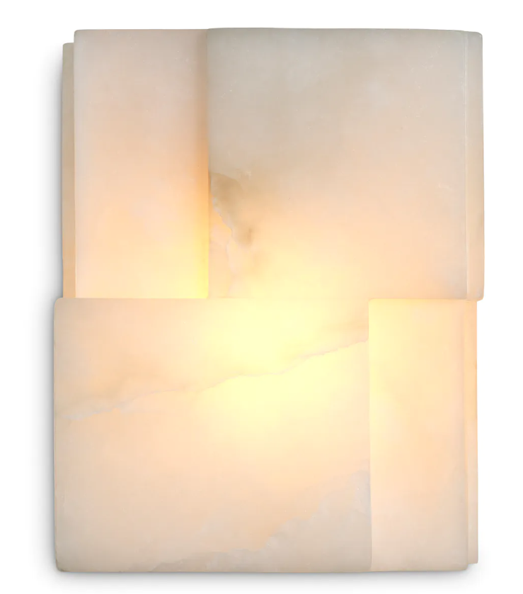 Alabaster wall light Fabiano by Eichholtz