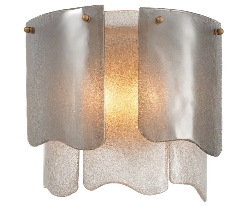 Wall Lamp Asinara Antique brass finish | smoke  glass by Eichholtz