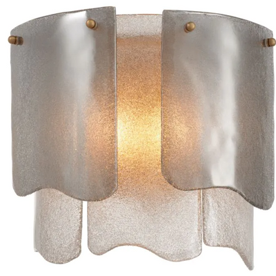 Wall Lamp Asinara Antique brass finish | smoke  glass by Eichholtz