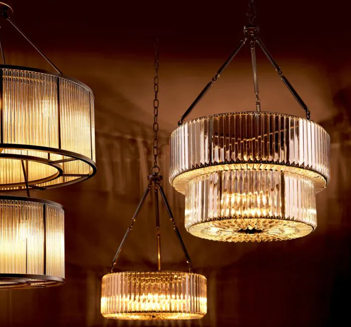 Double infinity Crystal Chandelier By Eichholtz