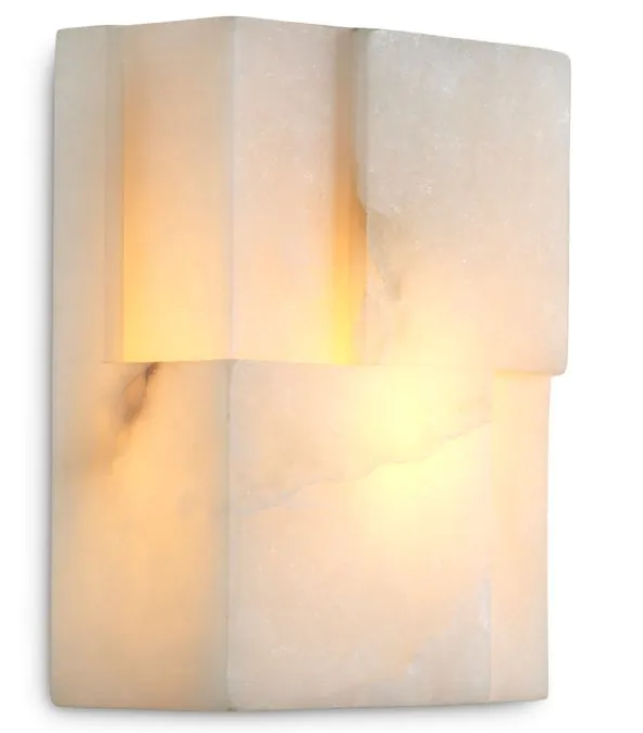 Alabaster wall light Fabiano by Eichholtz