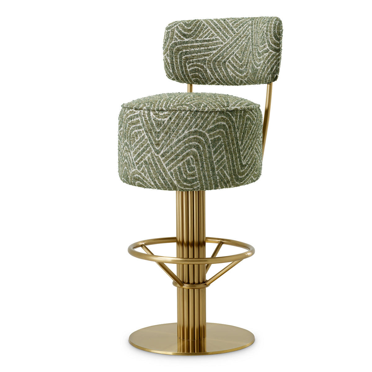 Carleton Stool With Back by Eichholtz