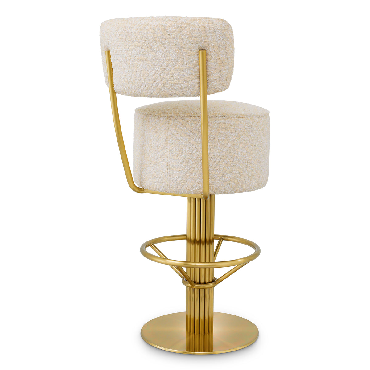 Carleton Stool With Back by Eichholtz