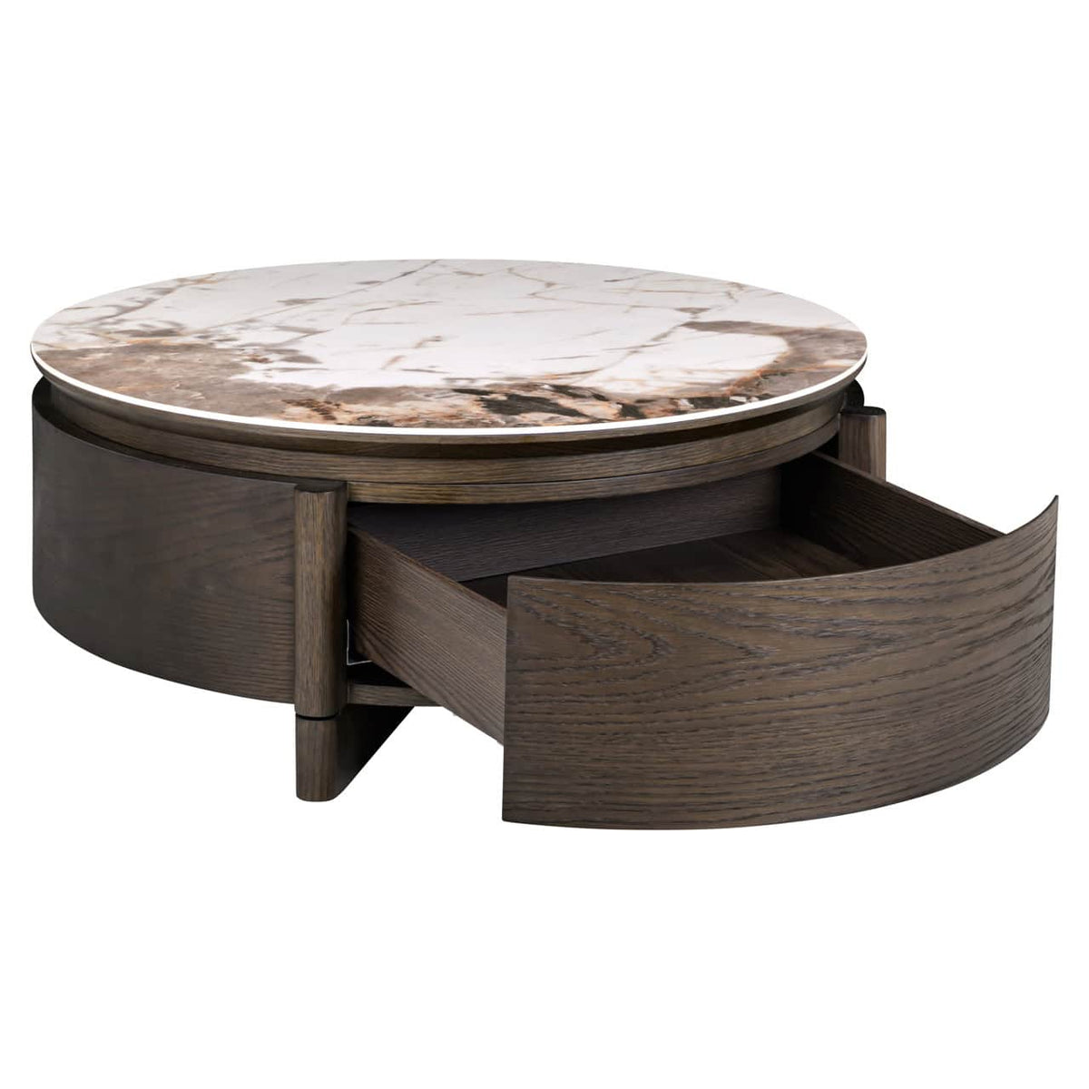 Coffee table Langford brown 90 cm with storage drawer save 10%