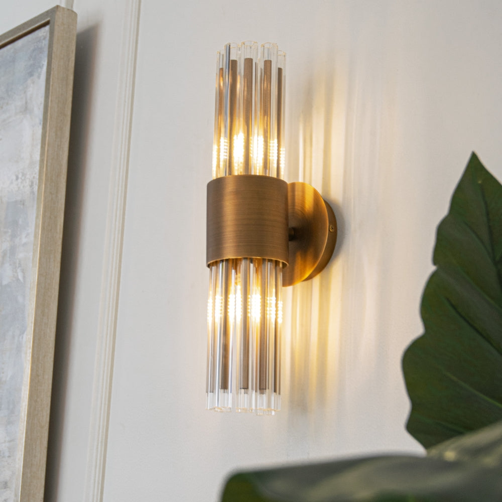 Colmar Wall Light Brushed Brass by RV Astley Reduced
