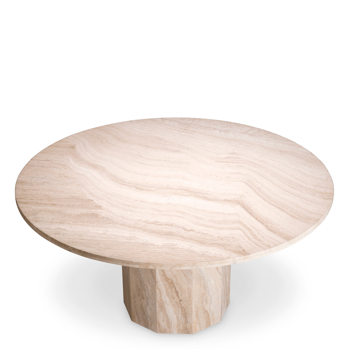 Dining Table Florence In Travertine marble by Eichholtz Ex showroom Save 27%