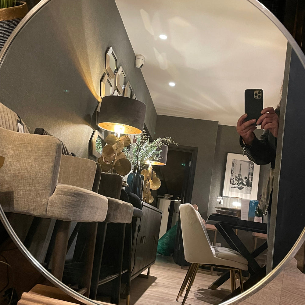 Bergen 2  slim frame  round mirror d80 cm CLEARANCE OFFER. ex display