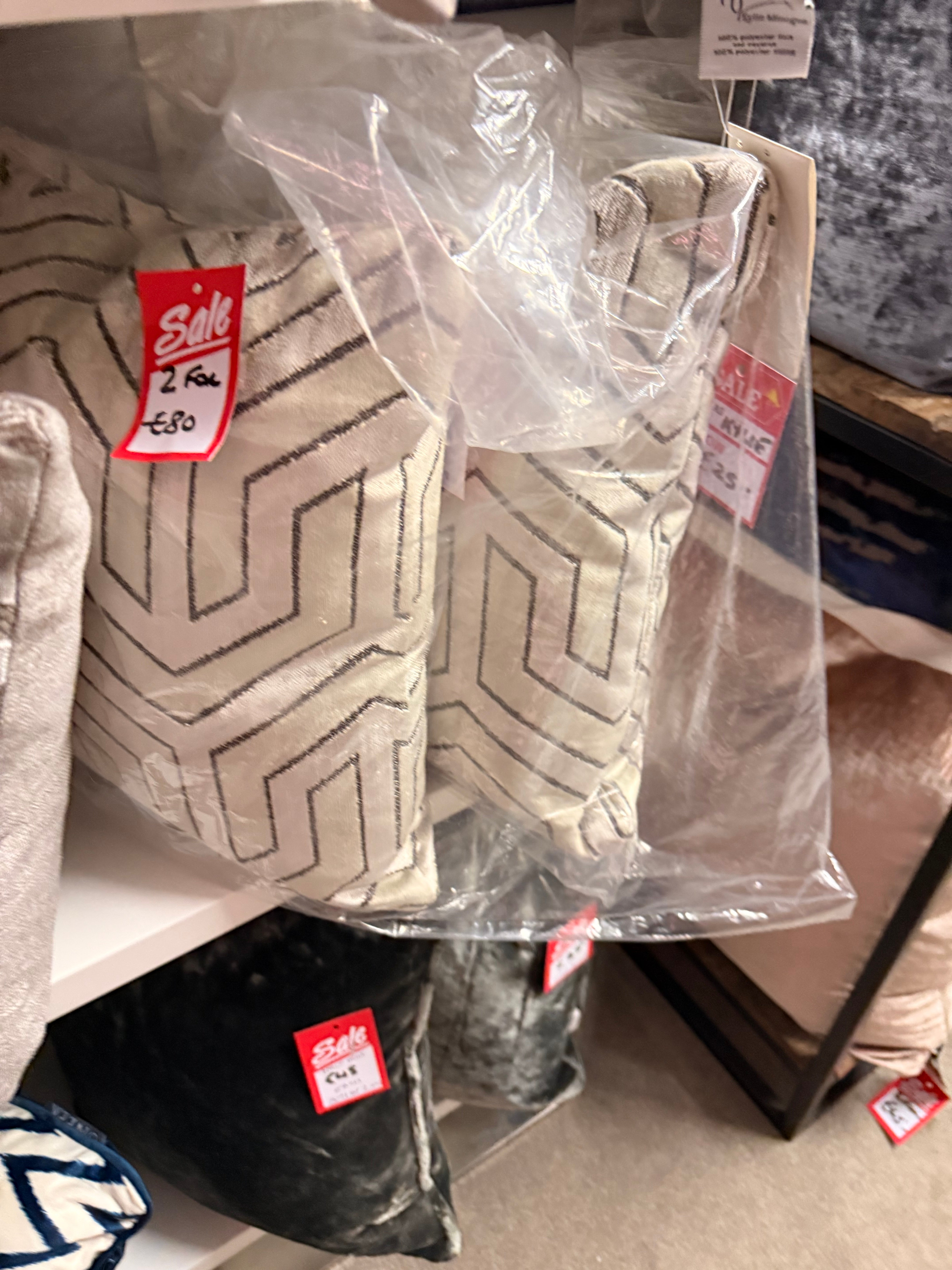 Cushions by Scatterbox Malini less than half price . Instore only by Scatterbox