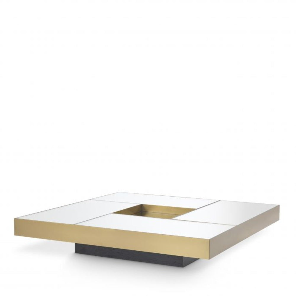 Eichholtz Allure Mirrored Glass Coffee Table Modern Glam Centerpiece
