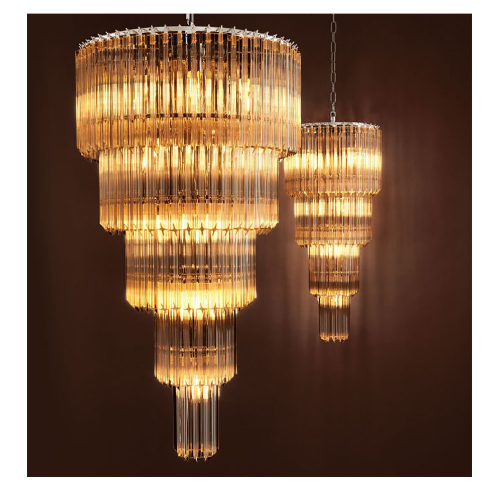 Eichholtz Alpina Large Chandelier With Clear Glass Droplets