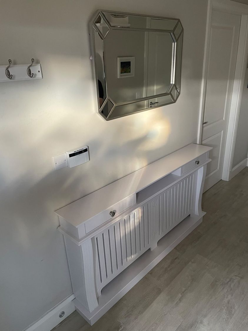 Elite Console table custom made to cover radiator