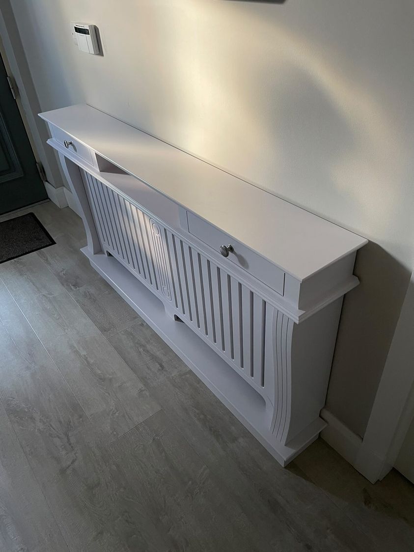 Elite Console table custom made to cover radiator
