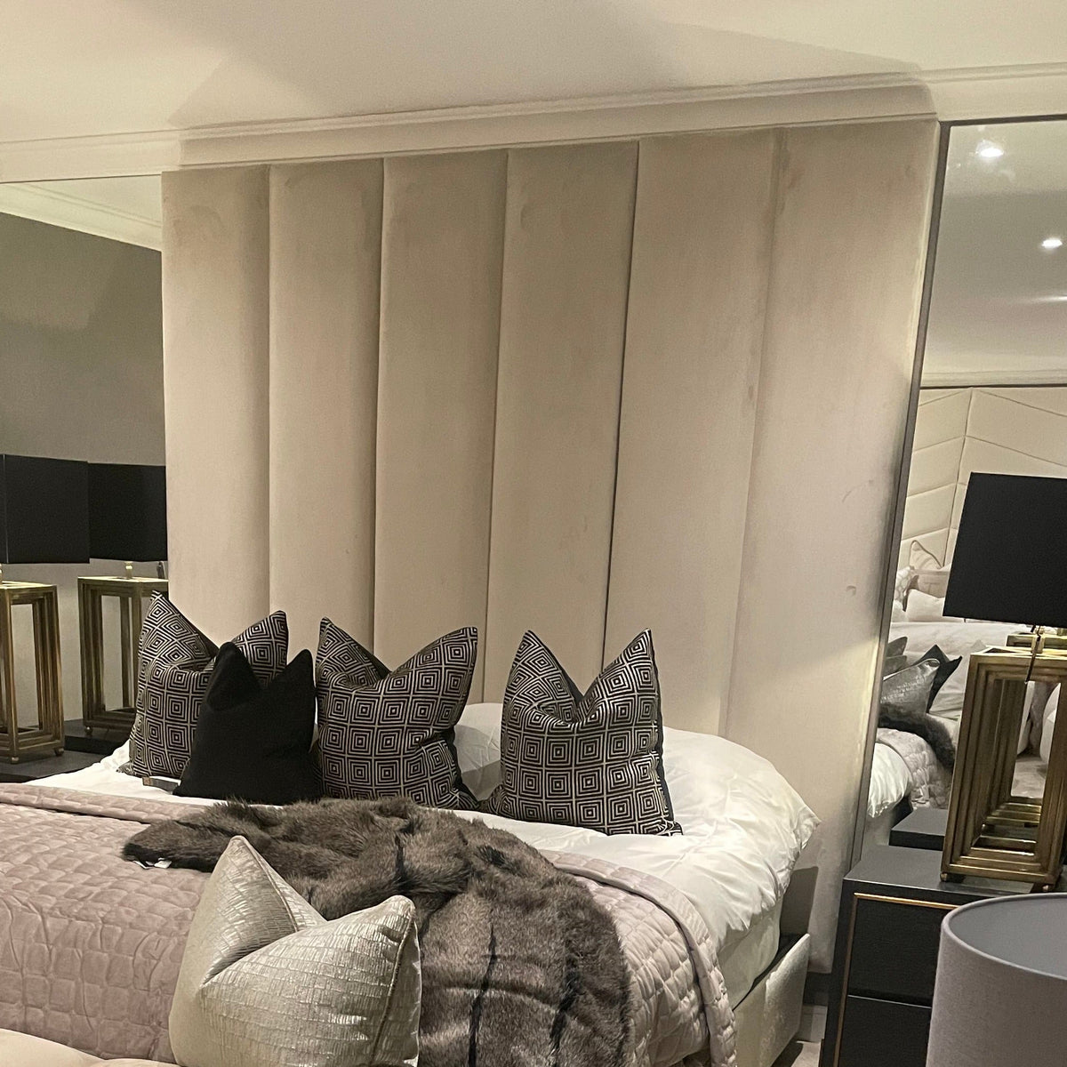 Emilia Emperor Full Wall height headboard Custom made options