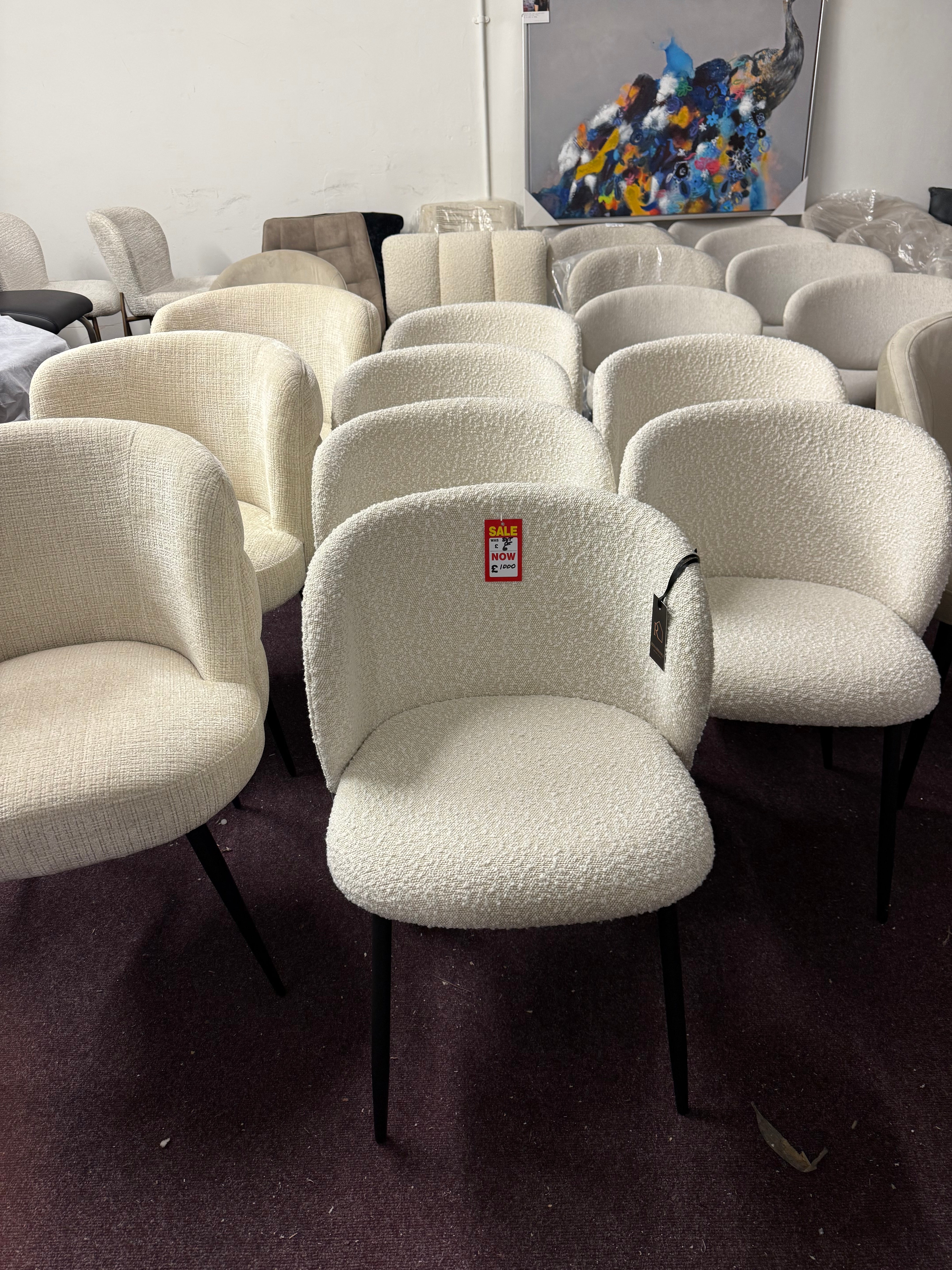 Value Ely Dining Chair Boucle reduced price