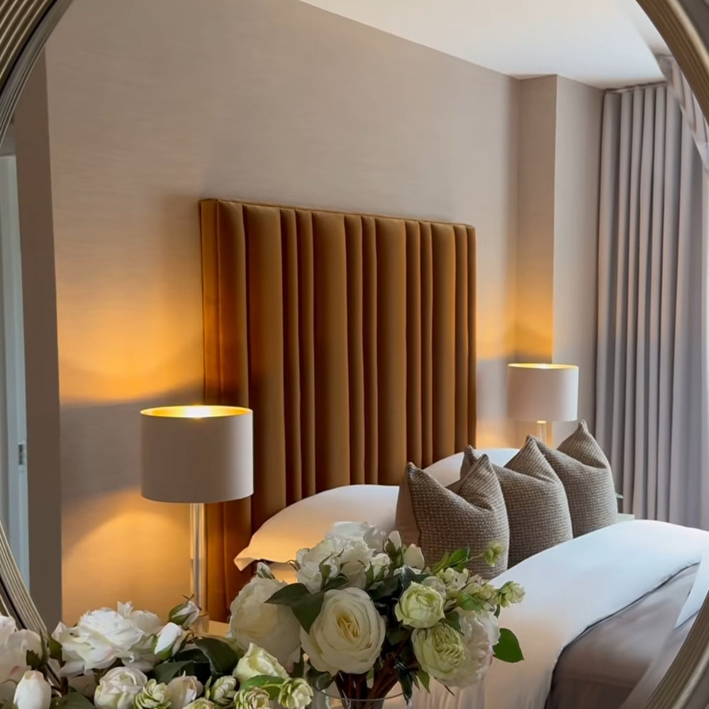 Foyle Gold Rim contemporary   Mirror  by RV ASTLEY 106 cm in Champagne  gold