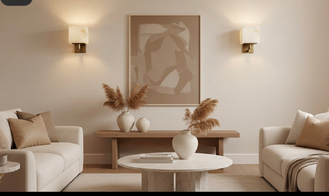 Radley Wall Light With Alabaster On Muted Bronze by rva