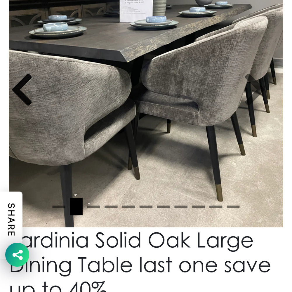 Sardinia Solid  Oak Large Dining Table last one save up to 40%