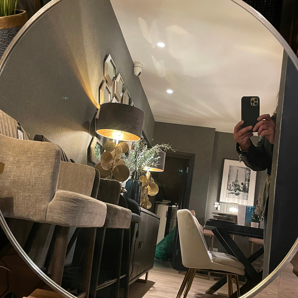 Bergen 2  slim frame  round mirror d80 cm CLEARANCE OFFER. ex display