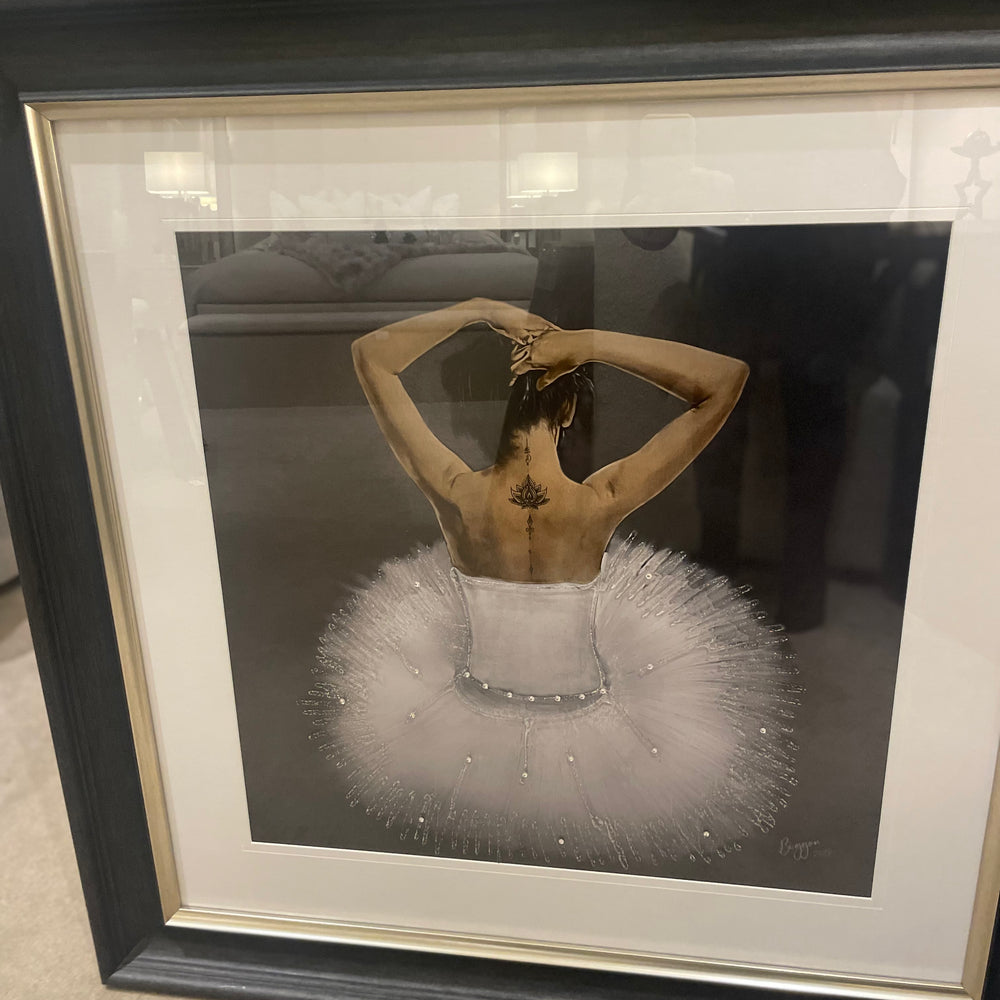 Ballerina  wall art with  stunning Vegas frame picture
