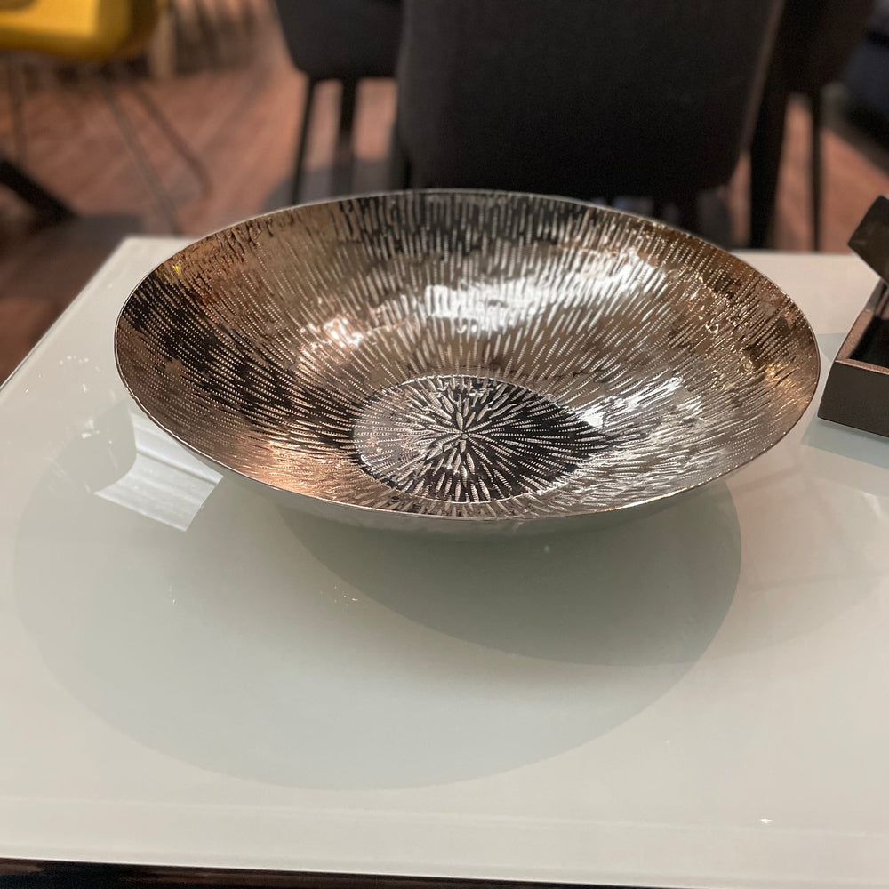 Large nickel bowl  fabulous kitchen counter for fruit etc less than half price clearance in store purchase only