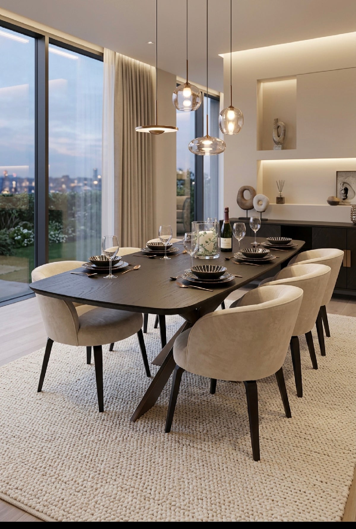 Cameron Danish Oval 280 cm contemporary dining table REDUCED by 10% by Richmond