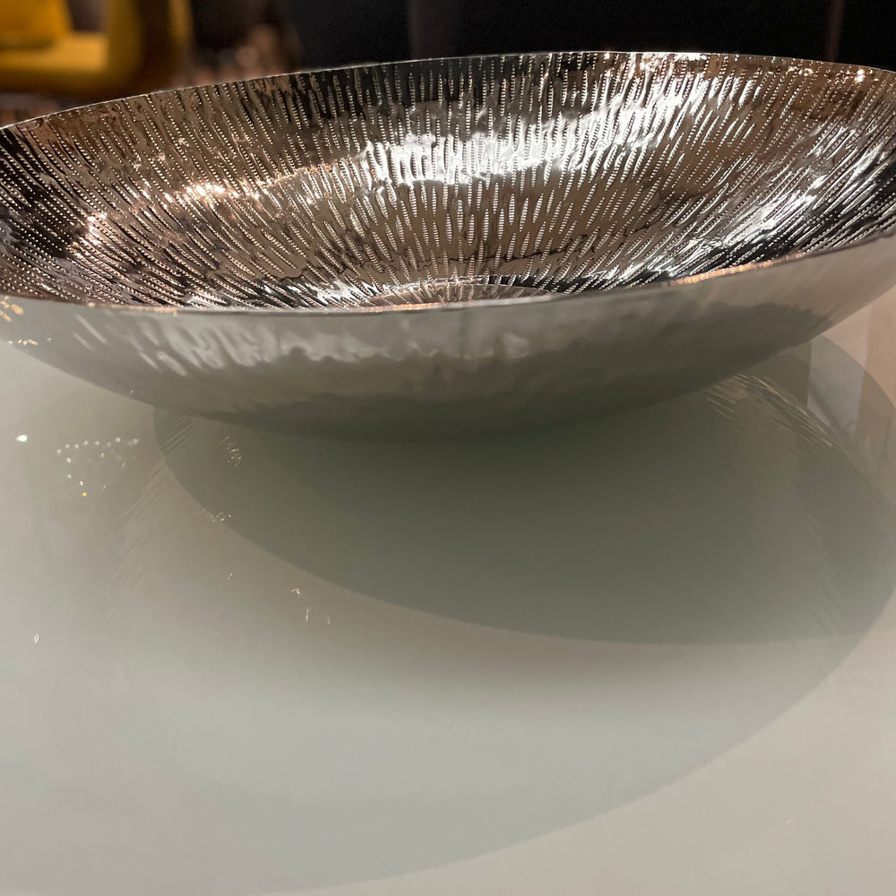 Large nickel bowl  fabulous kitchen counter for fruit etc less than half price clearance in store purchase only