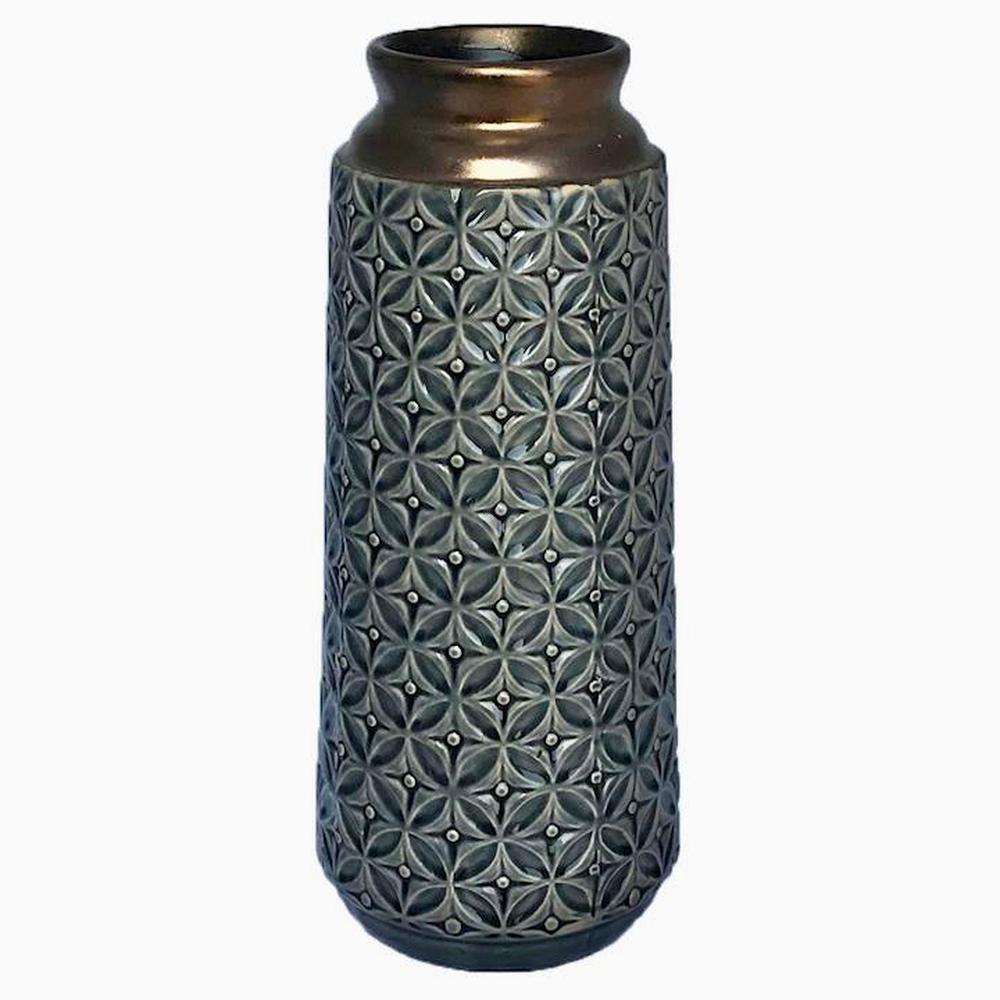 Grey textured large vase